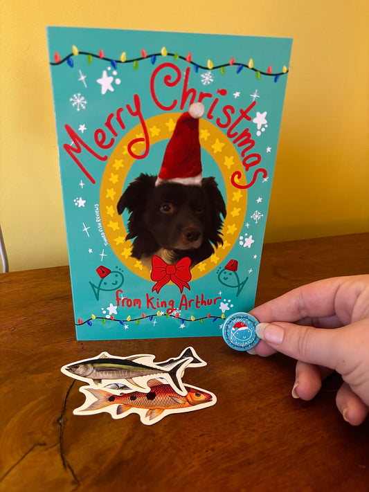 Handwritten King Arthur Christmas Card