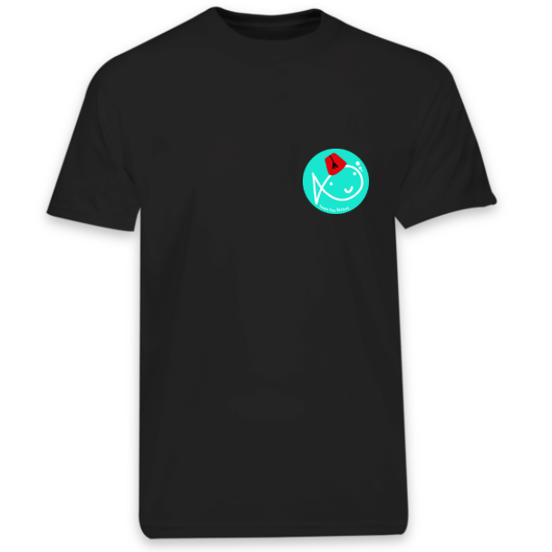 Little Fish in Fez T-shirt in black