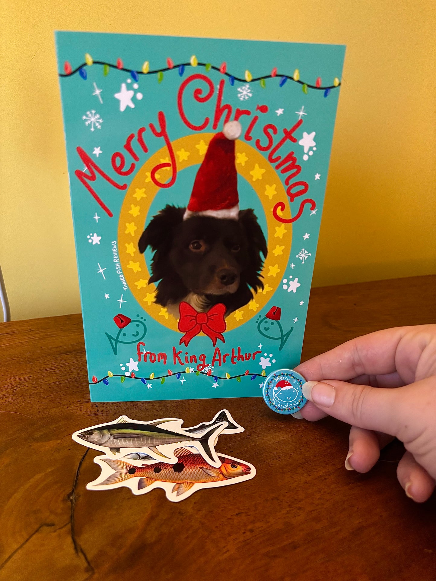 Handwritten King Arthur Christmas Card