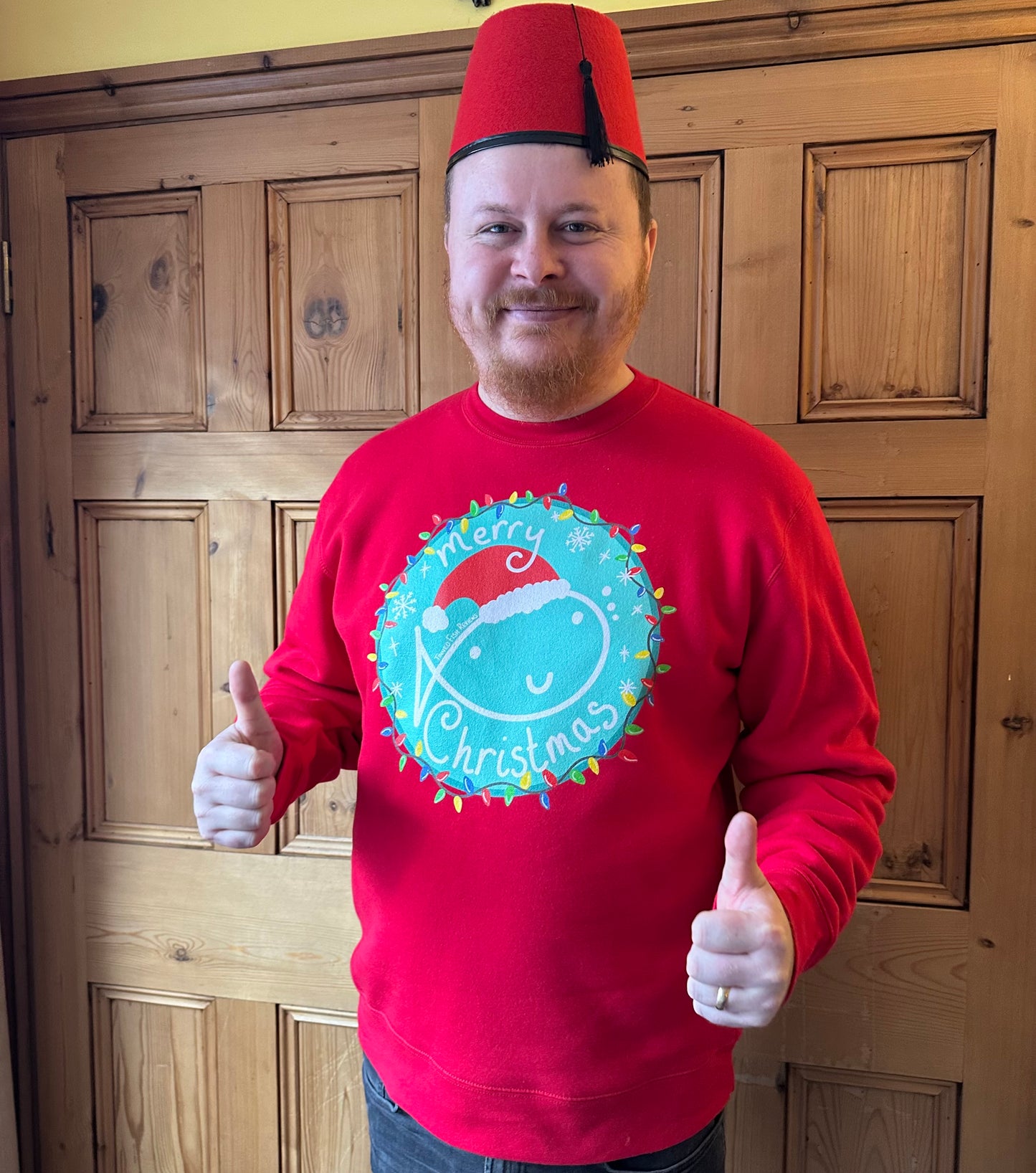 Merry Christmas Jumper and Badge