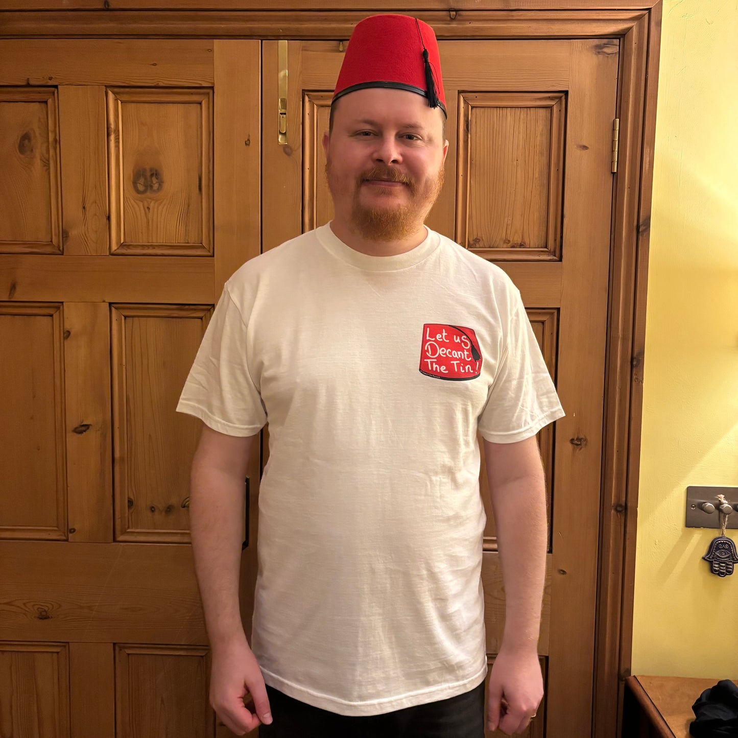 Let Us Decant The Tin! T-shirt in White