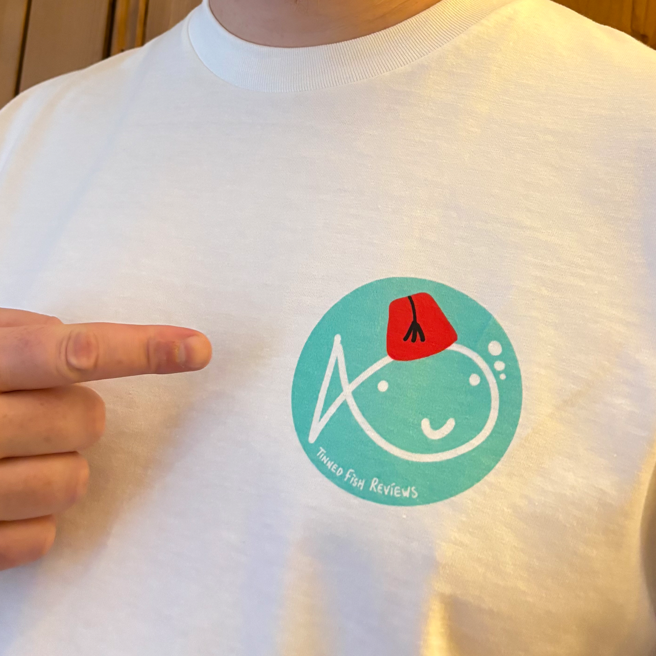 Little Fish in Fez T-shirt in black