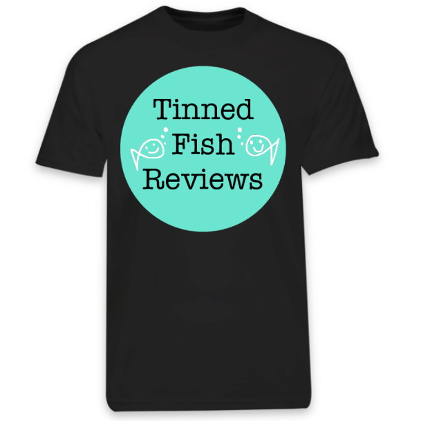 V2 Tinned Fish Reviews T-Shirt in BLACK